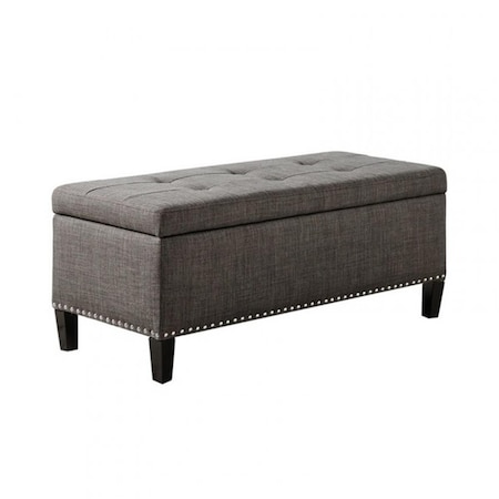 Madison Park Shandra Ii Tufted Top Storage Bench - Charcoal FPF18-0502